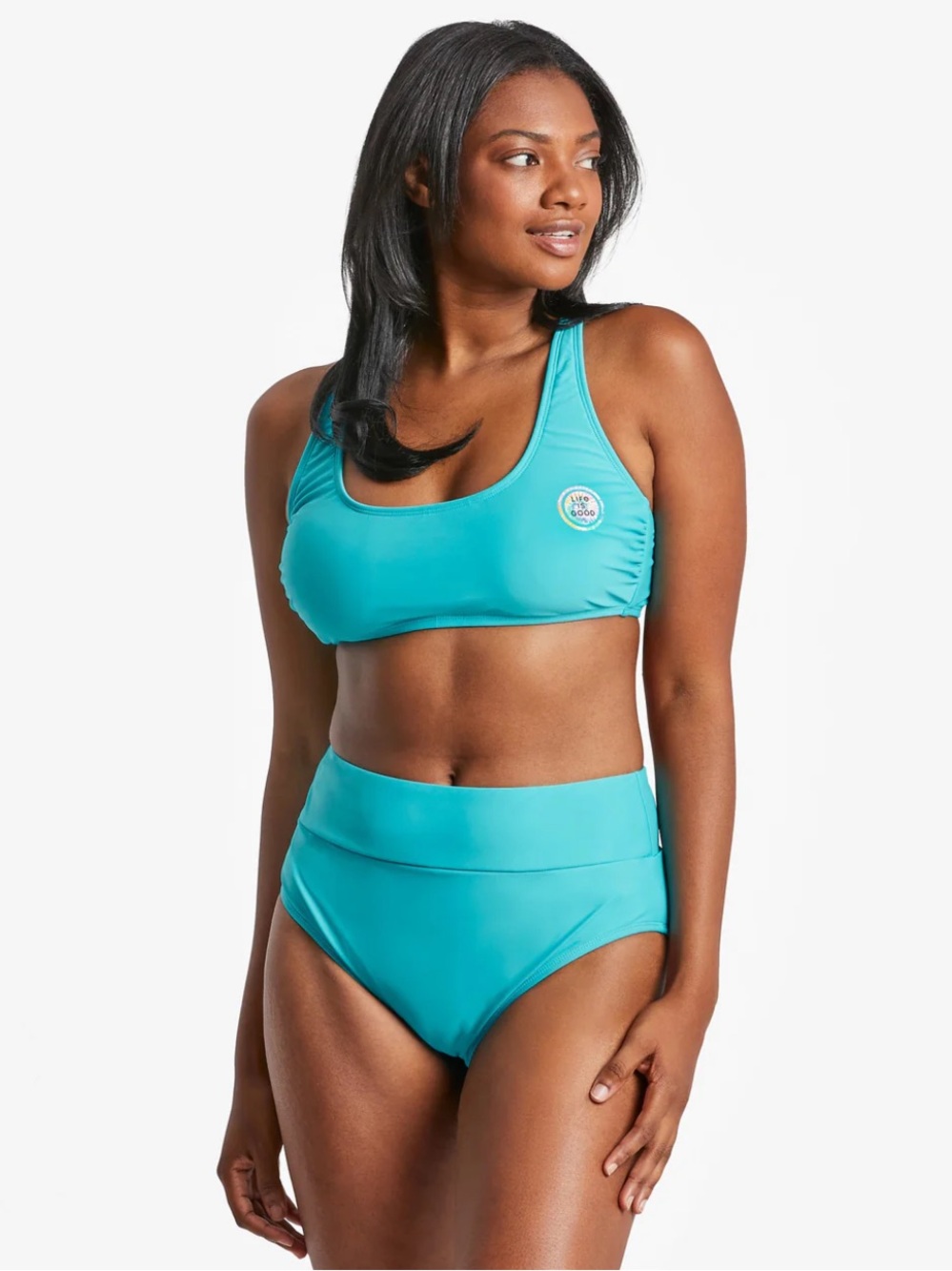Women’s Turquoise Scoop Neck Bikini. Top and Bottom Included.